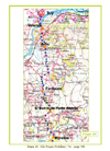 Carte d'étape du chemin de compostelle au Portugal